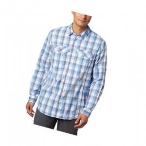 Pánské Košile Columbia Silver Ridge Lite Plaid Long Sleeve Blankyt Blankyt | DMNX-74298