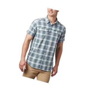 Pánské Košile Columbia Silver Ridge Short Sleeve Seersucker Tmavě Blankyt Hnědé | POMC-48670