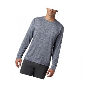 Pánské Mikina Columbia Deschutes Runner Long Sleeve Tall Tmavě Blankyt | RPUG-63291