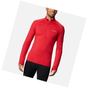 Pánské Mikina Columbia Omni-Heat 3D Knit Half Zip II Baselayer Blankyt Červené | KRWZ-85640