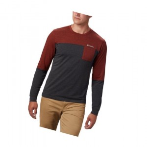 Pánské Mikina Columbia Outdoor Elements Long Sleeve Červené Tmavě Šedé | KZNV-06142