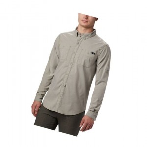 Pánské Mikina Columbia Outdoor Elements Long Sleeve Chambray Olivy Zelené | DBOM-59632