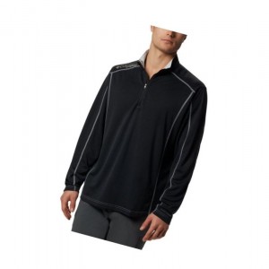 Pánské Mikina Columbia PFG Low Drag 1/4 Zip Top Černé | LGTN-10376