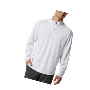 Pánské Mikina Columbia PFG Low Drag 1/4 Zip Top Bílé | LAWU-85461