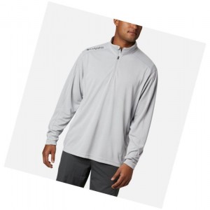 Pánské Mikina Columbia PFG Low Drag 1/4 Zip Top Šedé | CPEM-45879