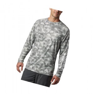 Pánské Mikina Columbia PFG Terminal Deflector Printed Long Sleeve Šedé Maskáčové | HEBW-12053