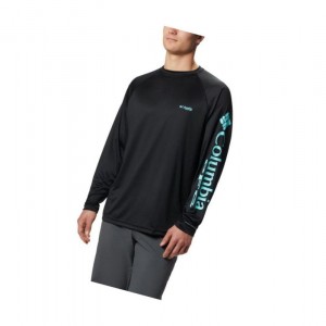 Pánské Mikina Columbia PFG Terminal Tackle Long Sleeve Černé | OLYW-57806