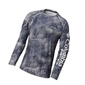 Pánské Mikina Columbia Super Terminal Tackle Long Sleeve Černé Hnědé | QSXU-08754