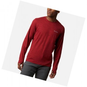 Pánské Mikina Columbia Tech Trail Long Sleeve Crew II Blankyt Červené | ASPH-21630