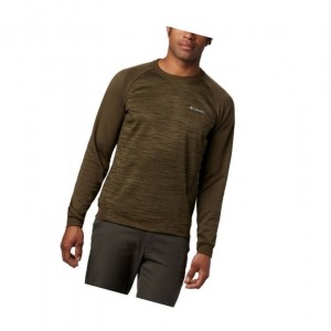 Pánské Mikina Columbia Tech Trail Midlayer Crew Olivy Zelené | ZNQO-70518