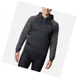 Pánské Mikina s Kapucí Columbia Hart Mountain II Fleece Big Černé Tmavě Šedé | CTLO-25981