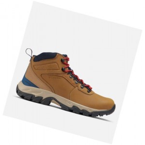 Pánské Pohorky Columbia Newton Ridge Plus II Waterproof Wide Světle Hnědé Červené | RVHE-29487