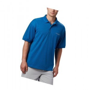 Pánské Polo Triko Columbia PFG Perfect Cast Blankyt | TDZO-91703