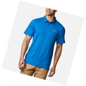 Pánské Polo Triko Columbia Tech Trail Big Světle Indigo | MQSW-03271