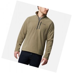 Pánské Pulovr Columbia Fast Trek III Half Zip Fleece Šedé Zelene | FWCX-03518