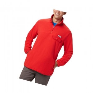 Pánské Pulovr Columbia Harborside II Fleece Červené | DTNK-63582