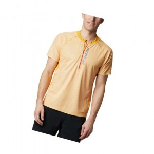 Pánské Tričko Columbia FKT Short Sleeve Top Světle Zlaté | PGSK-12758