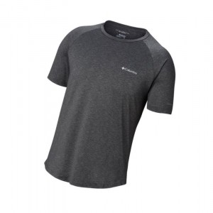 Pánské Tričko Columbia Tech Trail II Short Sleeve Crew Tmavě Šedé | GJZI-89610