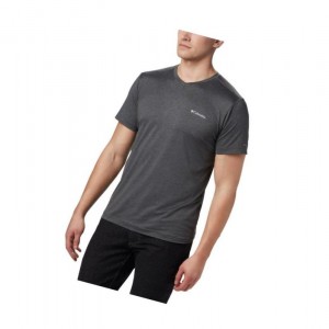 Pánské Tričko Columbia Tech Trail II V-Neck Tmavě Šedé | DHNM-87296