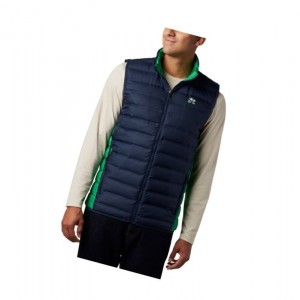 Pánské Vesta Columbia Collegiate Lake 22 Reversible - Notre Dame Tmavě Blankyt Zelene | AVLK-83405