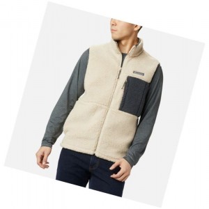 Pánské Vesta Columbia Mountainside Sherpa Fleece Hnědožlutý Tmavě Šedé | ITHW-03574