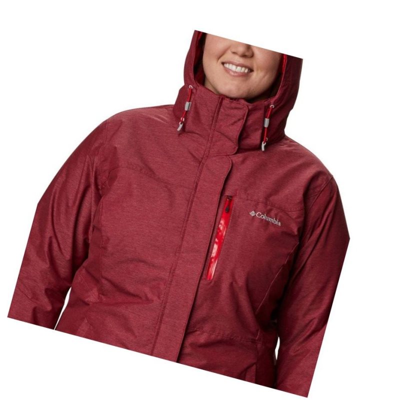 Dámské Bundy Columbia Alpine Action Omni-Heat Plus Size Červené | JPTR-50693