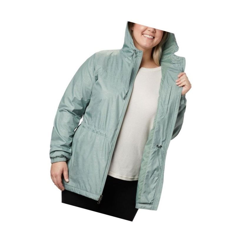 Dámské Bundy Columbia Auroras Wake III Mid Plus Size Zelene | FNJR-53289