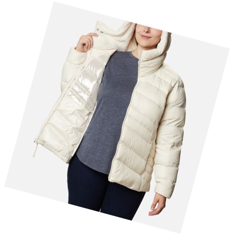 Dámské Bundy Columbia Autumn Park Down Hooded Plus Size Krém | PARZ-95671