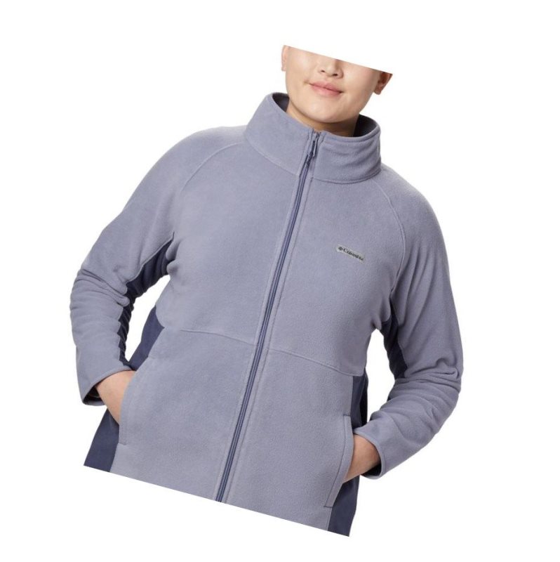 Dámské Bundy Columbia Basin Trail Fleece Full Zip Plus Size Tmavě Blankyt | ZEIV-57184