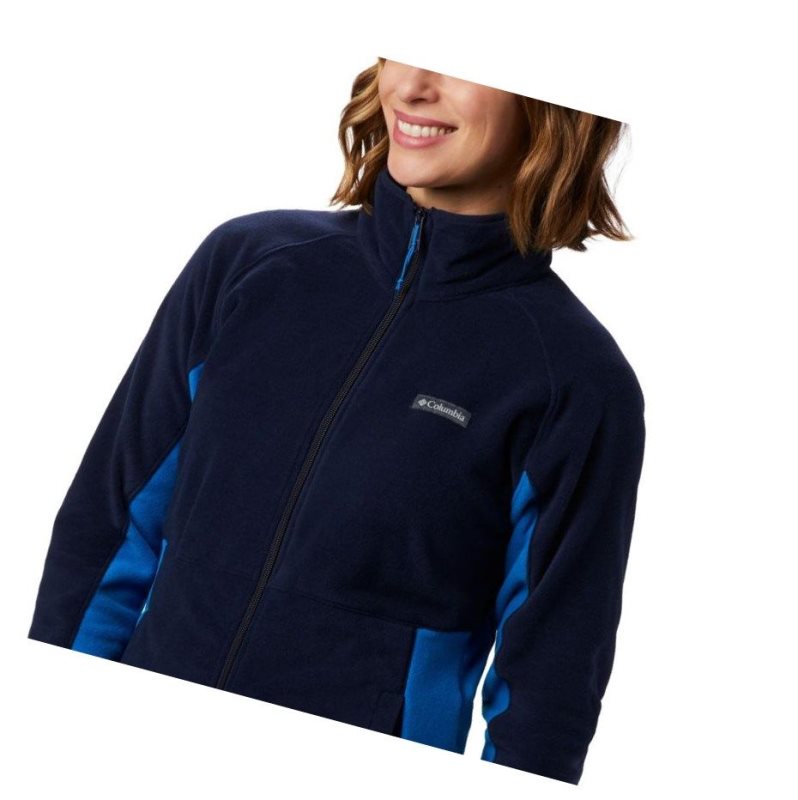 Dámské Bundy Columbia Basin Trail Fleece Full Zip Top Tmavě Blankyt Blankyt | FKTO-73269