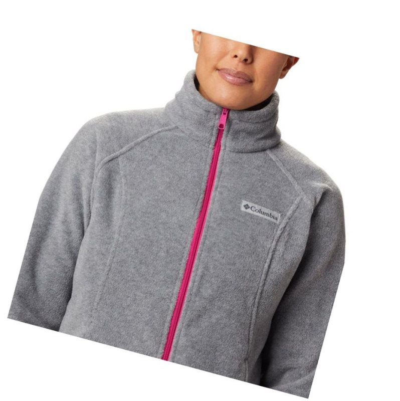 Dámské Bundy Columbia Benton Springs Full Zip Fleece Světle Šedé Fuchsie | IZYE-17523