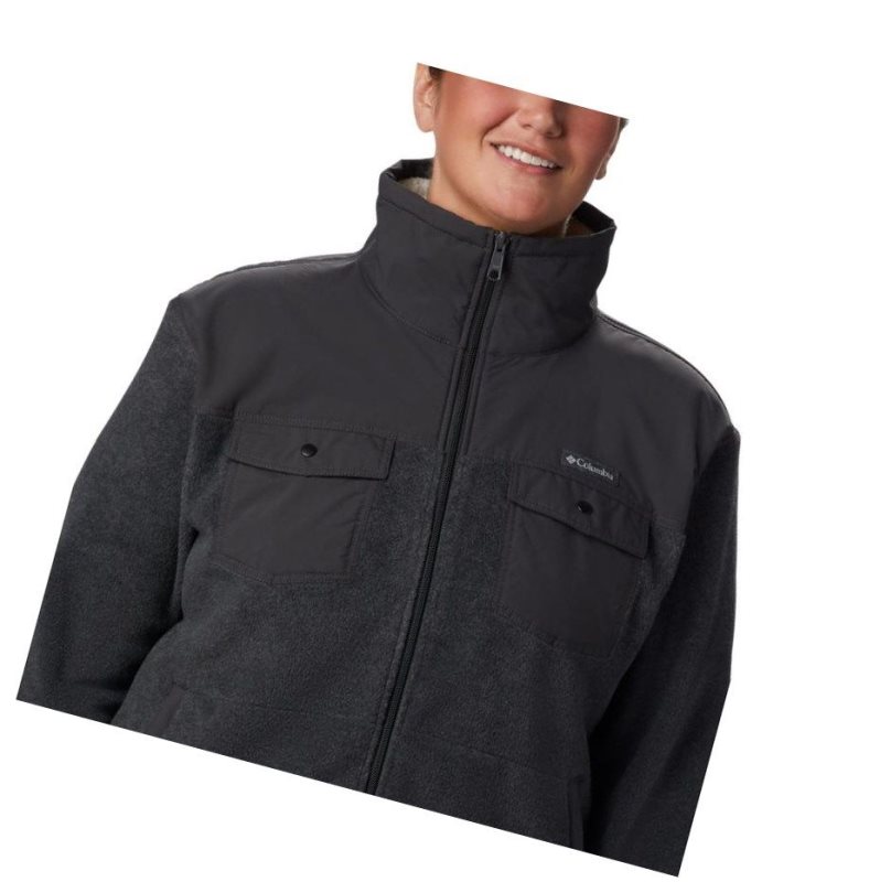 Dámské Bundy Columbia Benton Springs Overlay Fleece Tmavě Šedé | INAV-57016