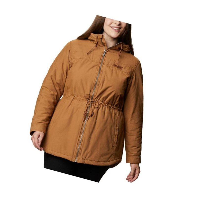 Dámské Bundy Columbia Chatfield Hill Plus Size Hnědé | XZLF-29145