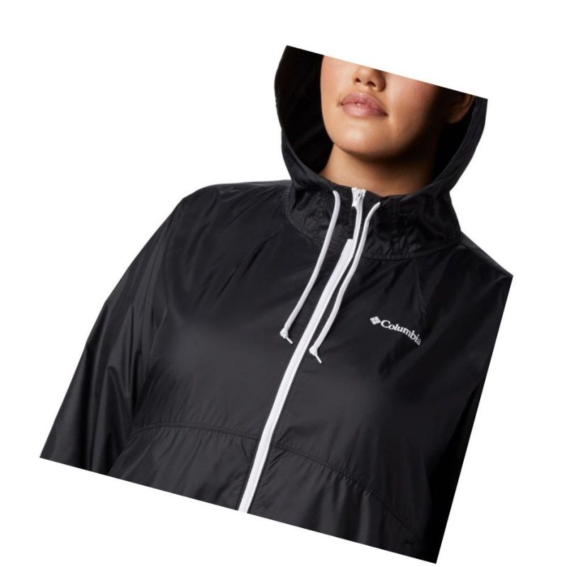 Dámské Bundy Columbia Flash Forward Windbreaker Plus Size Černé | SMXL-34271