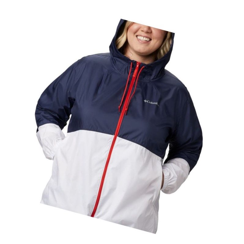 Dámské Bundy Columbia Flash Forward Windbreaker Plus Size Tmavě Blankyt Bílé | RGBE-87235