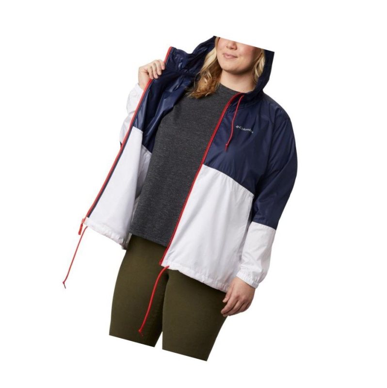 Dámské Bundy Columbia Flash Forward Windbreaker Plus Size Tmavě Blankyt Bílé | RGBE-87235