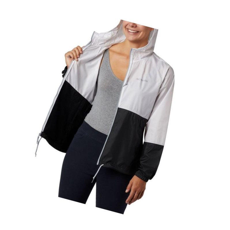 Dámské Bundy Columbia Flash Forward Windbreaker Bílé Černé | FVES-64157