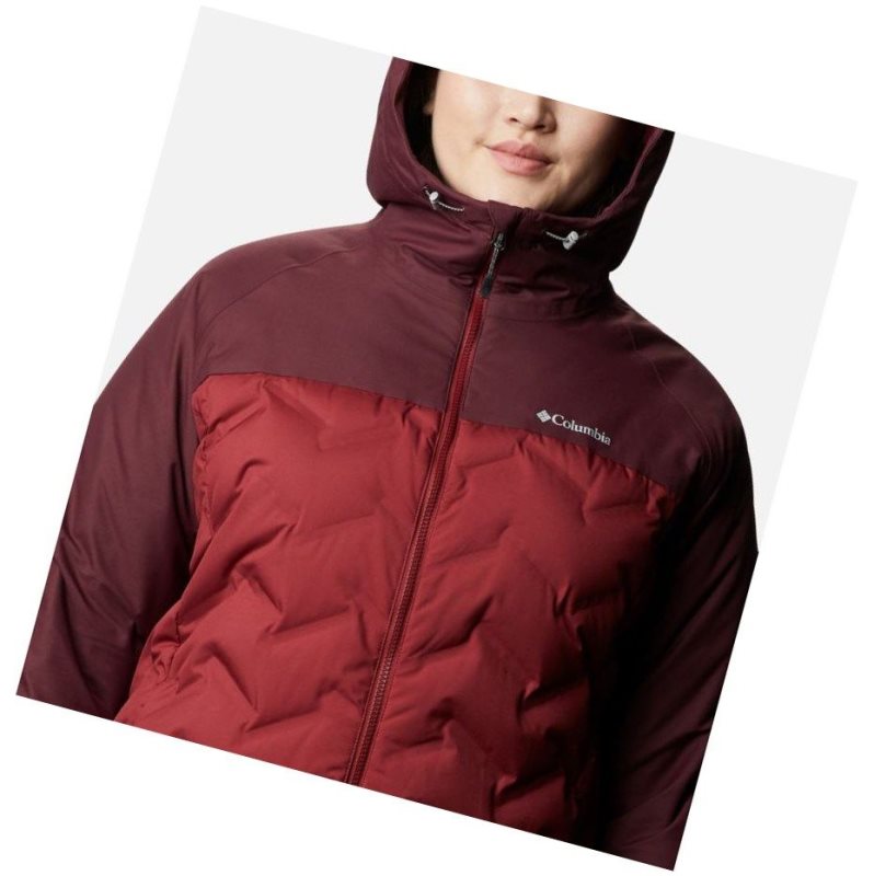 Dámské Bundy Columbia Grand Trek Down Hooded Plus Size Červené | JLGW-65029