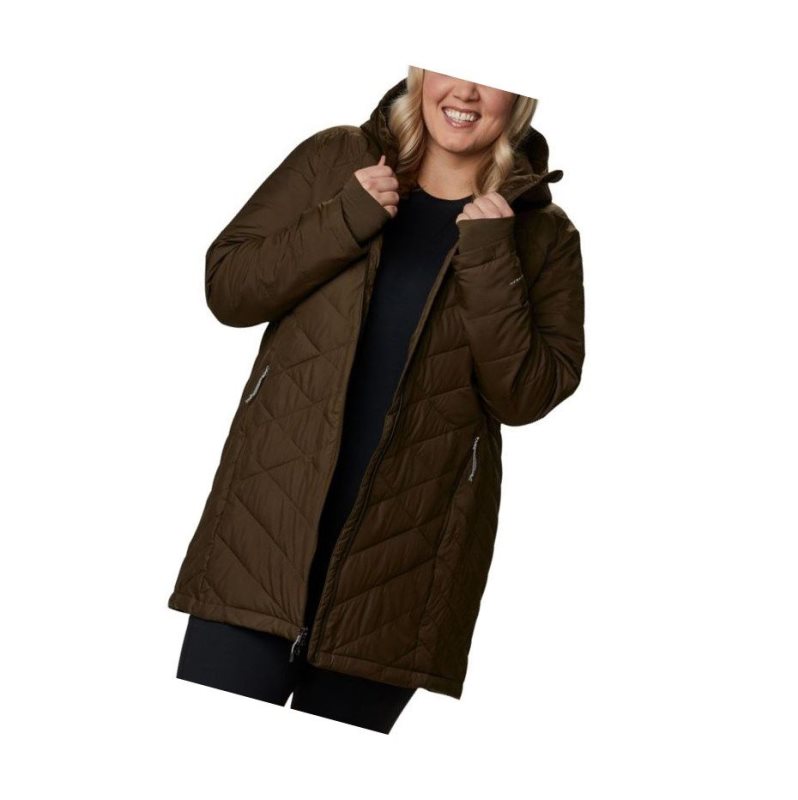 Dámské Bundy Columbia Heavenly Long Hooded Plus Size Olivy Zelené | TKWF-29850