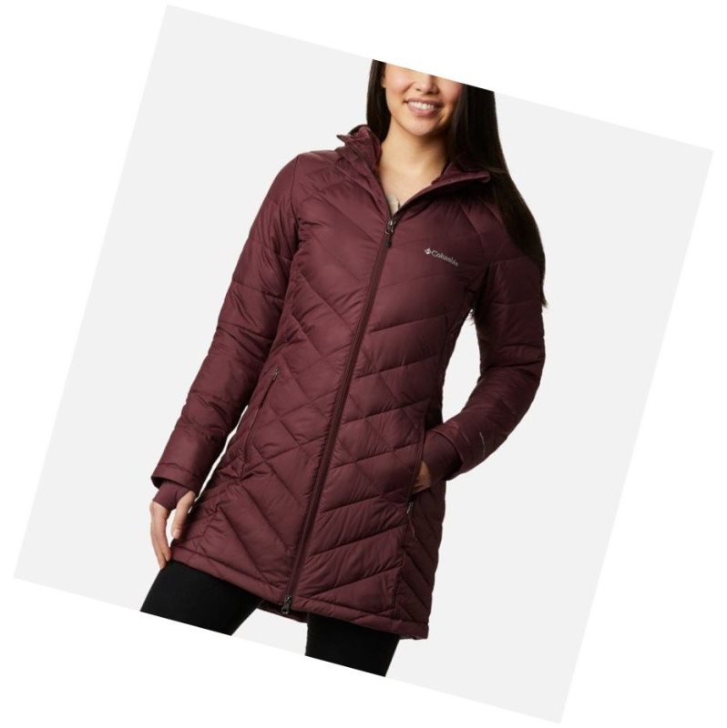 Dámské Bundy Columbia Heavenly Long Hooded Vínové | SKZV-39842