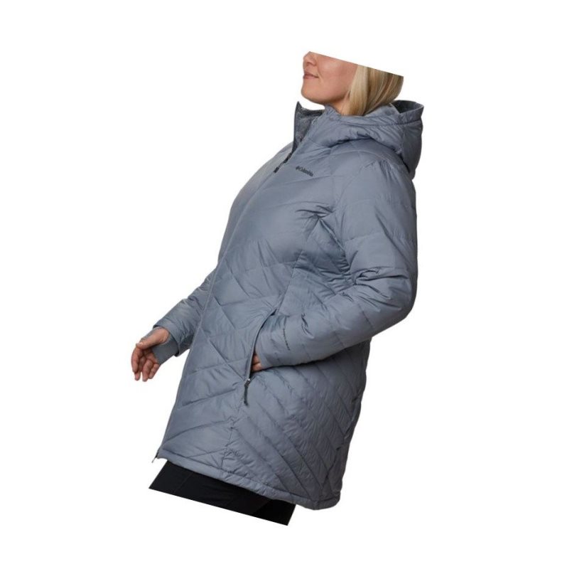 Dámské Bundy Columbia Heavenly Long Hooded Plus Size Šedé | RKXV-41870