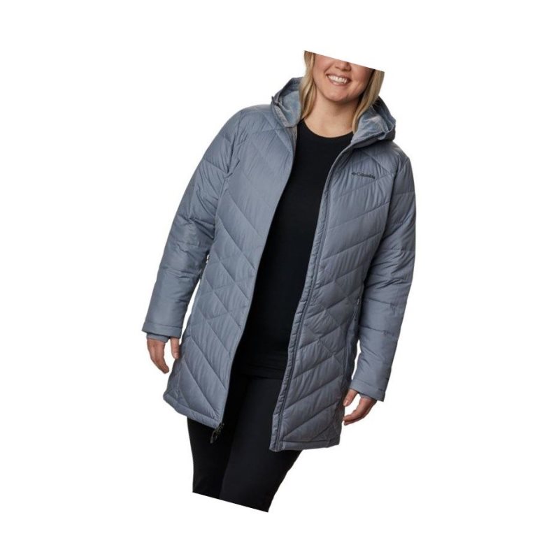 Dámské Bundy Columbia Heavenly Long Hooded Plus Size Šedé | RKXV-41870