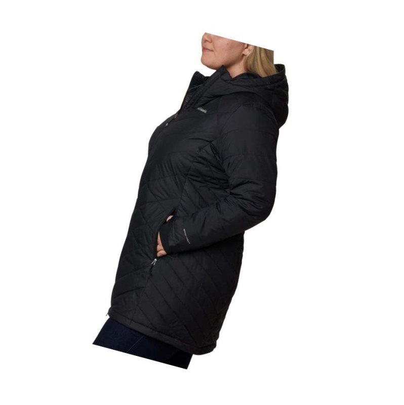 Dámské Bundy Columbia Heavenly Long Hooded Plus Size Černé | QELS-50283