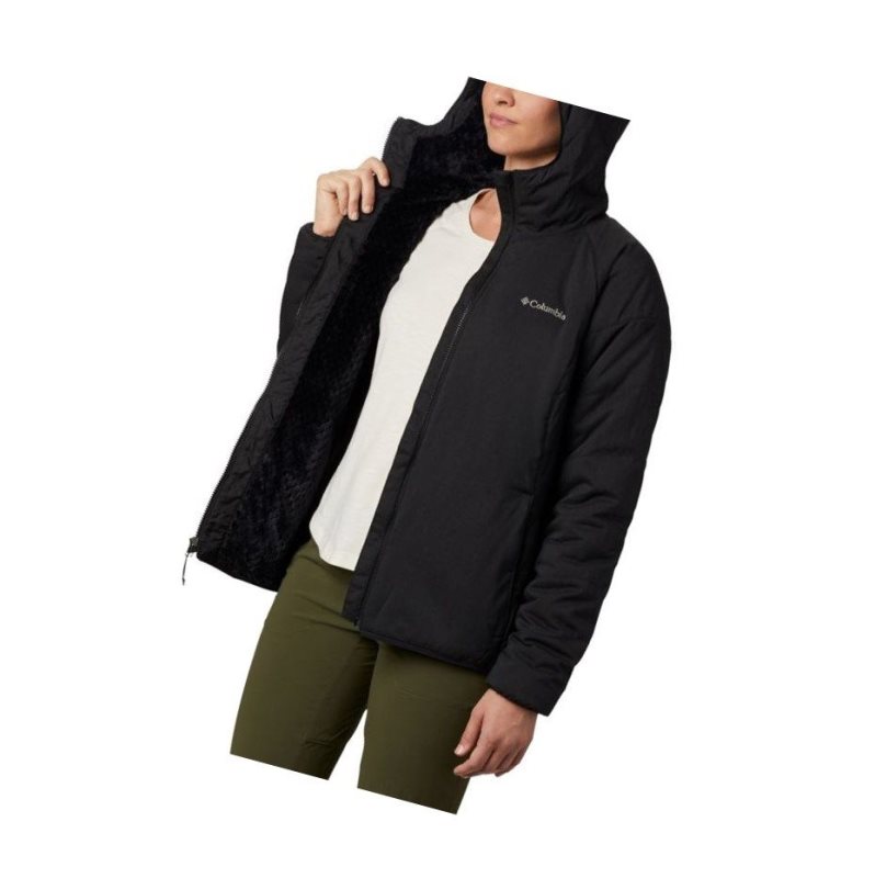 Dámské Bundy Columbia Kruser Ridge II Plush Softshell Černé | QVAW-65420