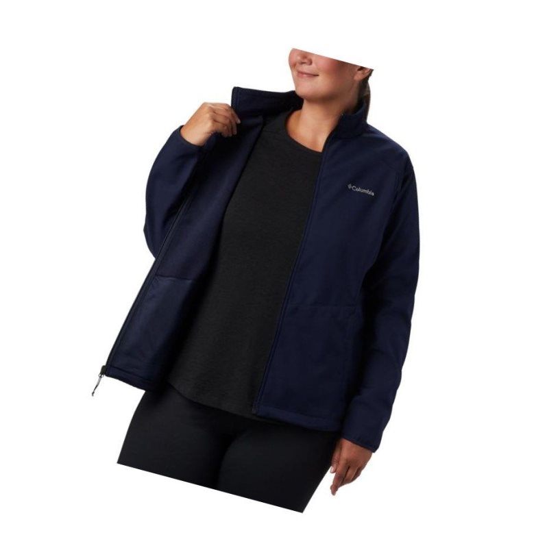 Dámské Bundy Columbia Kruser Ridge II Softshell Plus Size Tmavě Blankyt | JUYA-58370