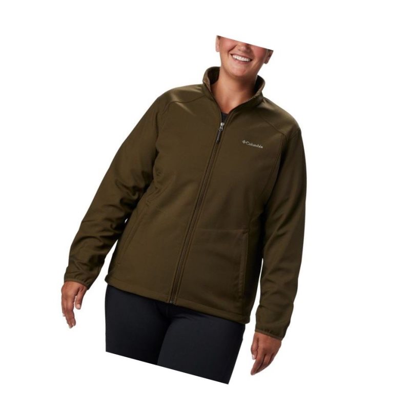 Dámské Bundy Columbia Kruser Ridge II Softshell Plus Size Olivy Zelené | AIYU-63279