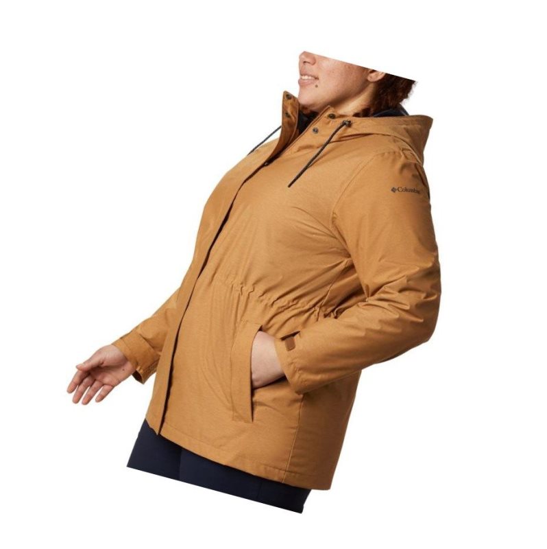 Dámské Bundy Columbia Norwalk Mountain Plus Size Hnědé | DGQA-85671