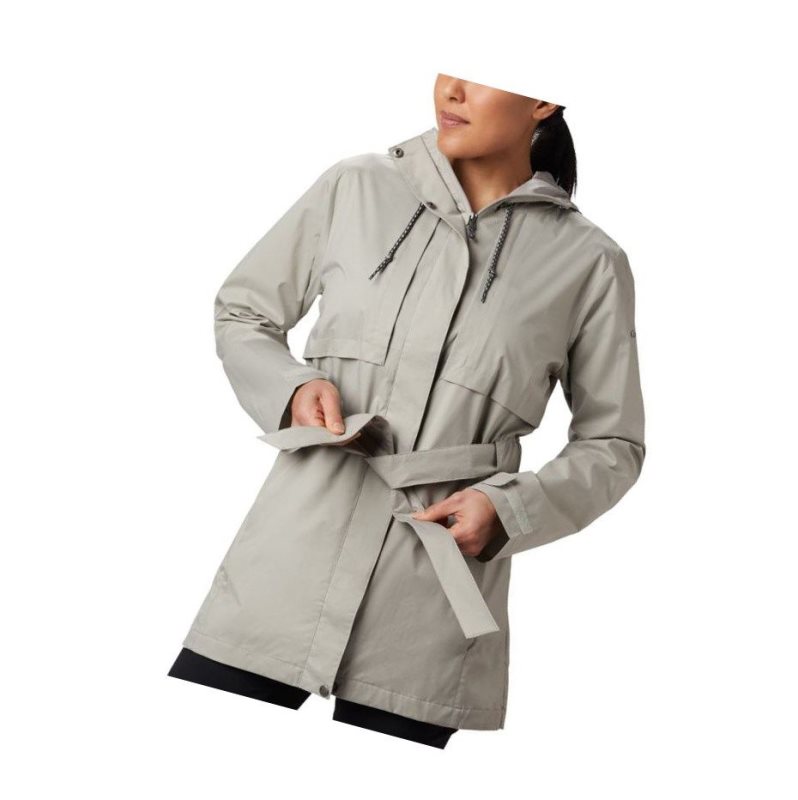 Dámské Bundy Columbia Pardon My Trench Rain Šedé | TXMB-58104