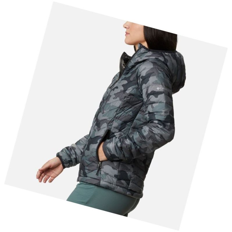 Dámské Bundy Columbia Powder Lite Hooded Černé Maskáčové | LJWY-96752