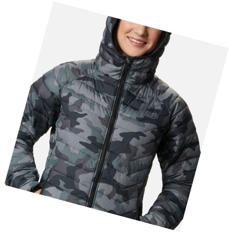 Dámské Bundy Columbia Powder Lite Hooded Černé Maskáčové | LJWY-96752